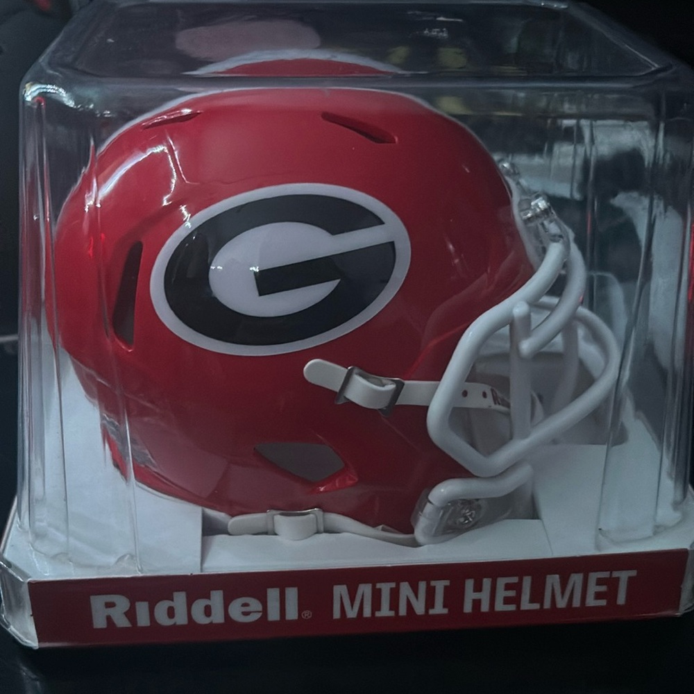 Georgia mini football helmet
